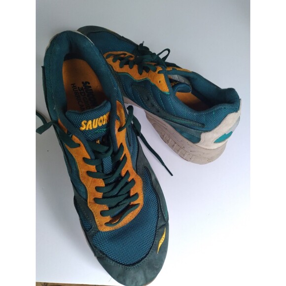 Saucony Retro Running Shoes Green Orange Athletic Sneakers Vintage Sport‎ Style main image 6